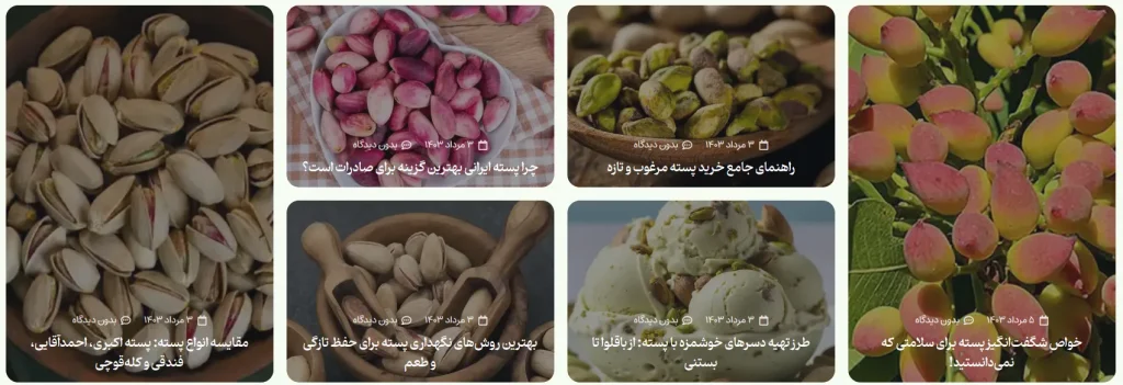 سایت فروشگاهی پسته